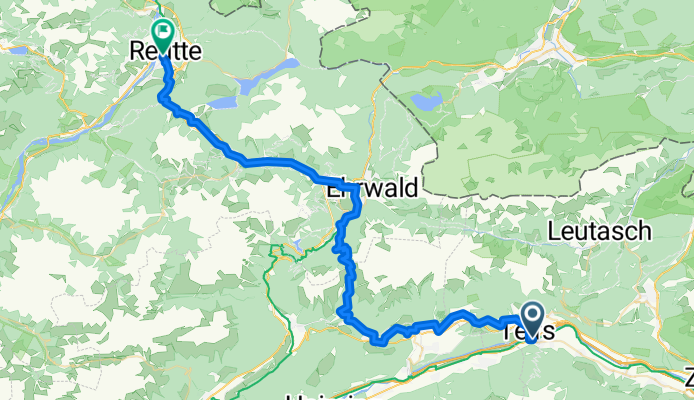 Bahnweg, Pfaffenhofen nach Lärchenweg, Reutte