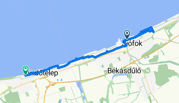Petőfi sétány, Siófok - Fábián Gáspár utca, Zamárdi