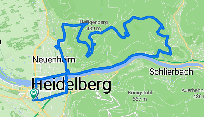 Kurfürsten-Anlage, Heidelberg to Kurfürsten-Anlage, Heidelberg