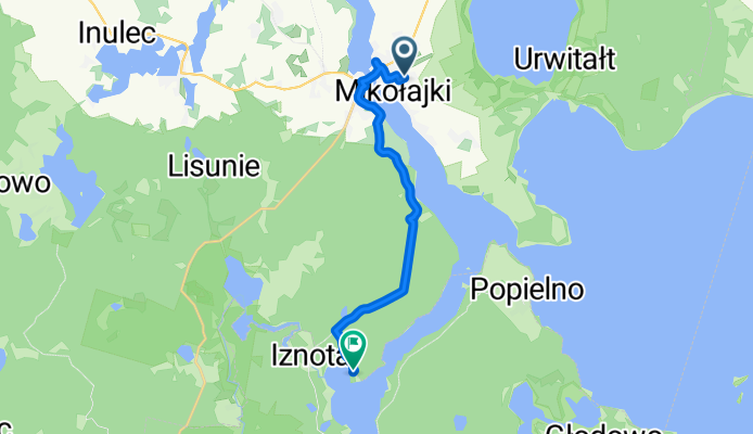 Złotych Kłosów, Mikołajki nach Iznota, Ruciane-Nida