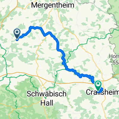 Westernhausen - Crailsheim 72km