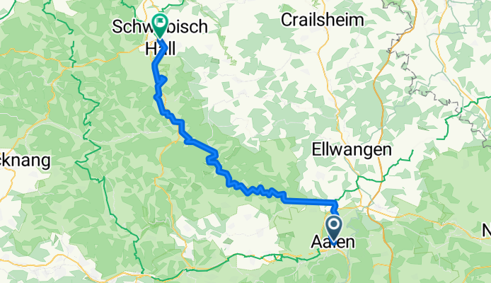 Aalen - Schwäbisch Hall 67km