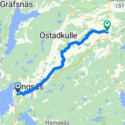 Bergkullegatan, Alingsås to Kungsgatan, Vårgårda