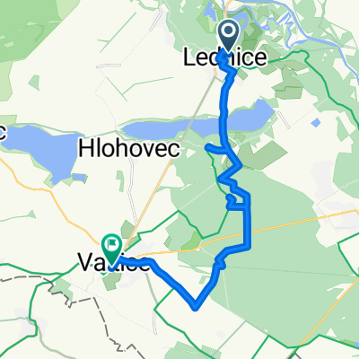 Zámek, Lednice až náměstí Svobody, Valtice