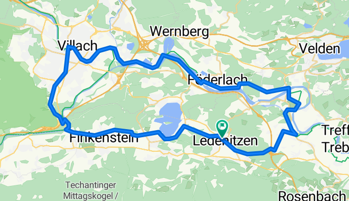 Ledenitzen - Föderlach - Villach - Finkenstein - Faak am See