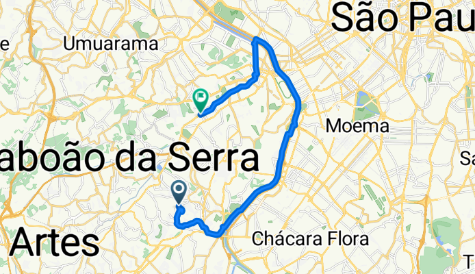 Rota para Avenida Eliseu de Almeida