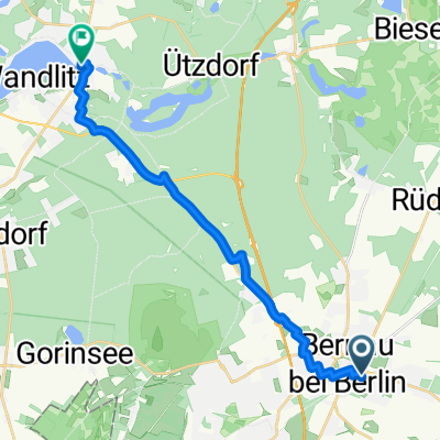 Ladestraße, Bernau bei Berlin nach Der 66-Seen-Wanderweg, Wandlitz