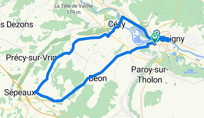 Rue des Entrepreneurs, Joigny à Rue des Sœurs Lecoq, Joigny