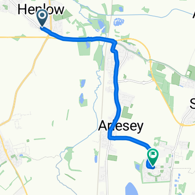 Welchs Close, Henlow to Dickens Boulevard, Hitchin
