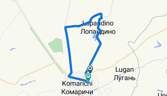 Транспортная улица, Комаричи до Пионерская улица, Комаричи