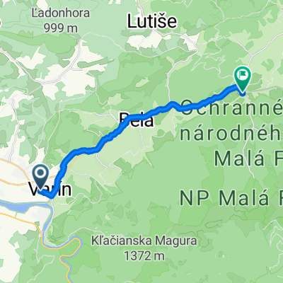 Milana Rastislava Štefánika, Varín až Májová, Terchová