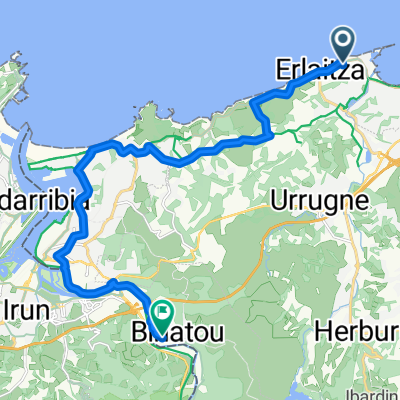 Chemin de Juantchobaita, Urrugne nach Chemin de la Forêt, Biriatou