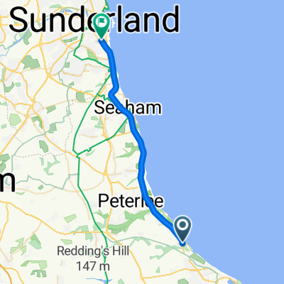 Coast Road, Hartlepool to Percy Terrace, Sunderland