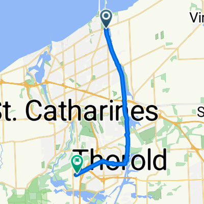 Lakeshore Rd, St. Catharines à Schmon Pky, Thorold
