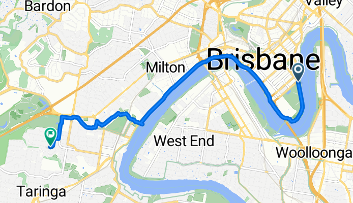 Kangaroo Point Bridge, Brisbane to Orchard St, Toowong