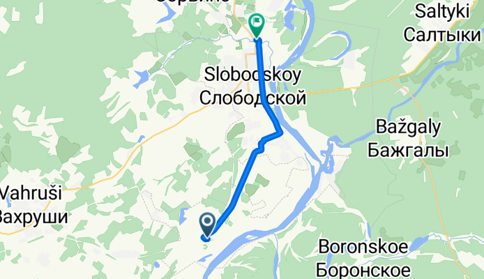 Боярская улица, Слободской до улица Яна Райниса, Слободской