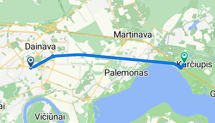 Ryšių gatvė to Sodų gatvė