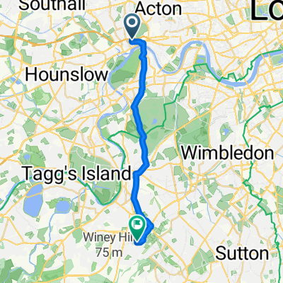 Clayponds Lane, Brentford to Cox Lane, Chessington