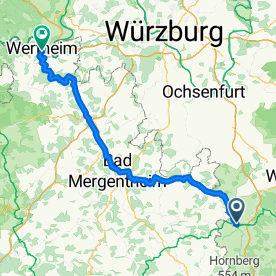 Herrngasse, Rothenburg ob der Tauber nach Mühlenstraße, Wertheim