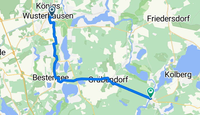 Bahnhofstraße, Königs Wusterhausen nach Storkower Allee, Heidesee