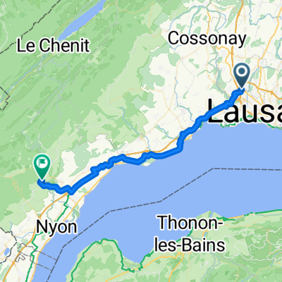 Lausanne to Chemin de la Montau