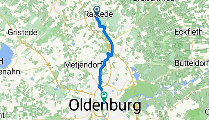 Oldenburger Straße, Rastede nach Lange Straße, Oldenburg