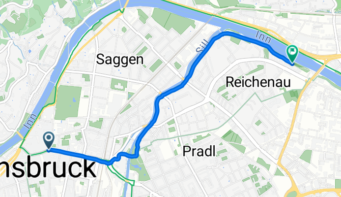 Herzog-Friedrich-Straße, Innsbruck to Reichenauer Straße, Innsbruck