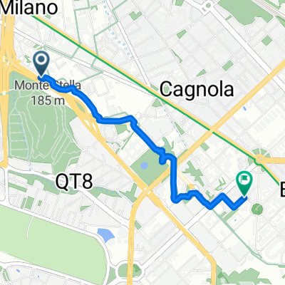 Viale Alcide De Gasperi, Milano a Via Ruggero Di Lauria, Milano