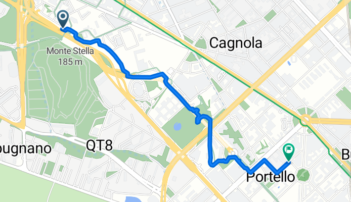 Viale Alcide De Gasperi, Milano a Via Ruggero Di Lauria, Milano