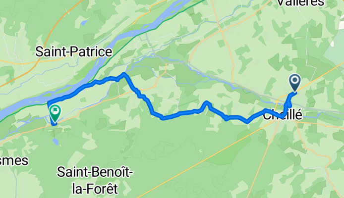 Route de Villandry, Azay-le-Rideau to Route de Chinon, Rigny-Ussé