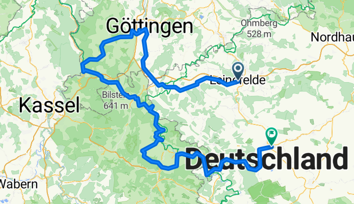 Von Leinefelde-Worbis bis Mühlhausen/Thüringen