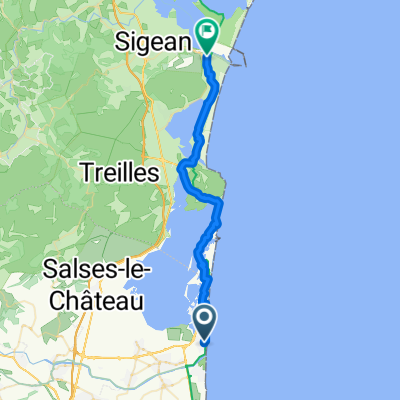 Boulevard du Grau St-Ange, Le Barcarès à Avenue Jean Moulin, Port-la-Nouvelle