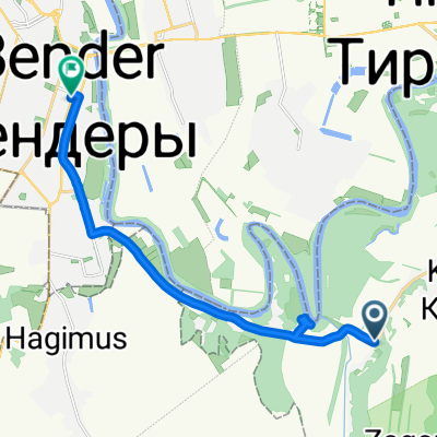 Маршрут в Strada Suvorov 28, Bender
