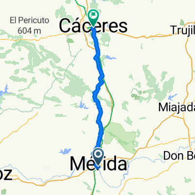 Mérida - Cáceres 77km