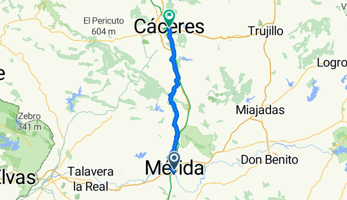 Mérida - Cáceres 77km