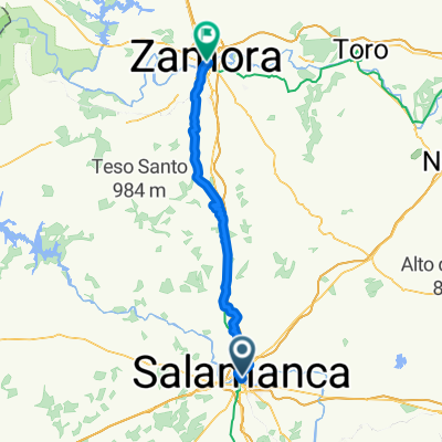Salamanca - Zamora 77km