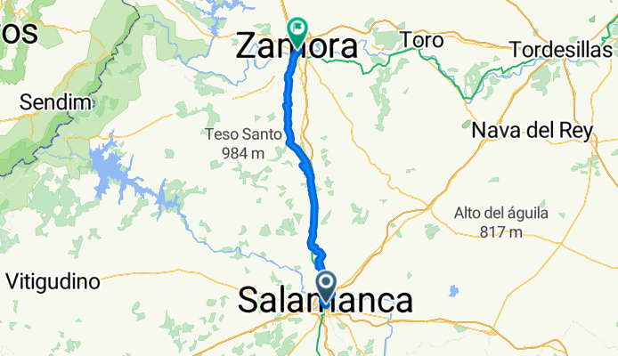 Salamanca - Zamora 77km