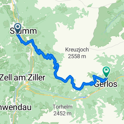 Postfeldstraße, Kaltenbach nach Gerlos