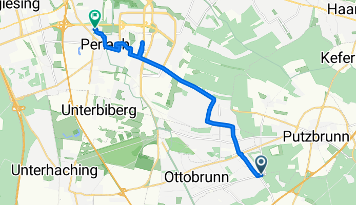 Ottostraße, Ottobrunn nach Weddigenstraße, München