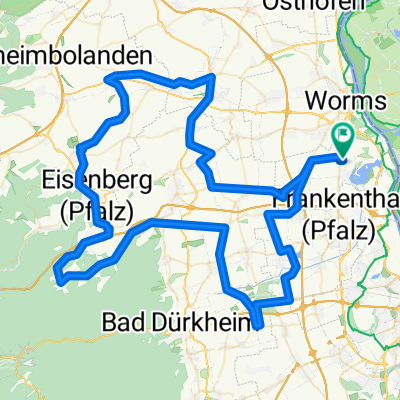 Nordpfalz Tour - RTF des RV All-Heil 1898 Bobenheim-Roxheim e.V. - 114 km Strecke