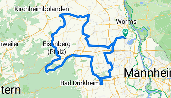 Nordpfalz Tour - RTF des RV All-Heil 1898 Bobenheim-Roxheim e.V. - 114 km Strecke