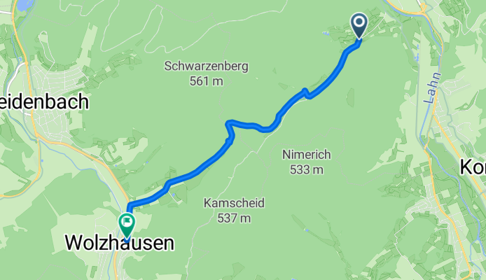 Biedenkopf to In der Grube, Breidenbach