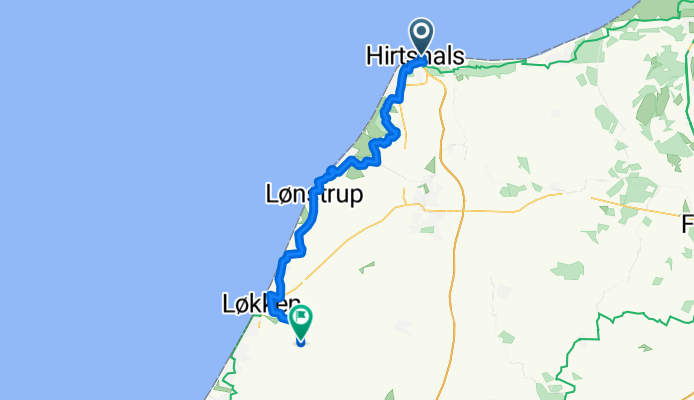 Frysehuskajen, Hirtshals to Bådstedhedevej 8, 9480 Løkken, Denmark