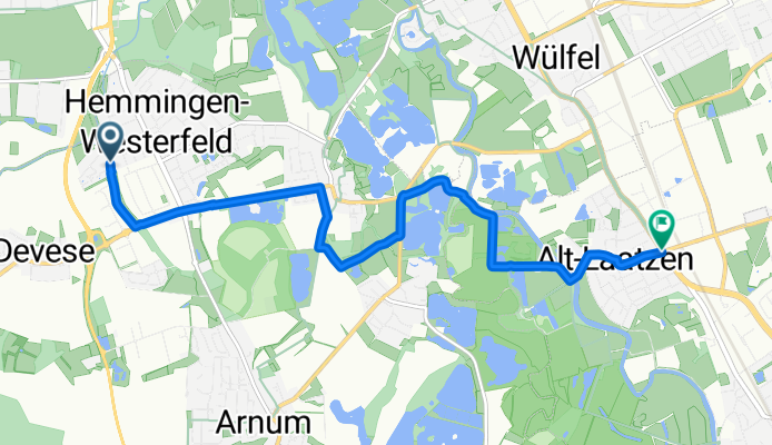 Papendieksfeld, Hemmingen nach Hildesheimer Straße, Laatzen