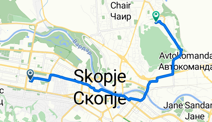 Karposh, Skopje to Zenička, Skopje