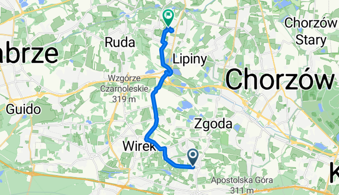 Górnośląska, Ruda Śląska do Bytomska, Ruda Śląska