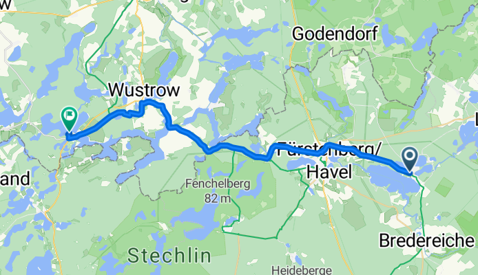 Zur Hasenheide, Fürstenberg/Havel nach Canow, Wustrow