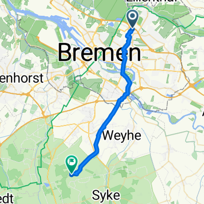 Vorkampsweg, Bremen nach Tannenhain, Syke