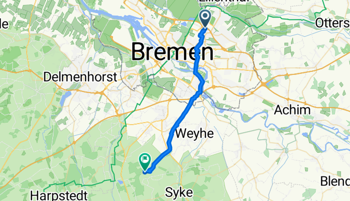 Vorkampsweg, Bremen nach Tannenhain, Syke