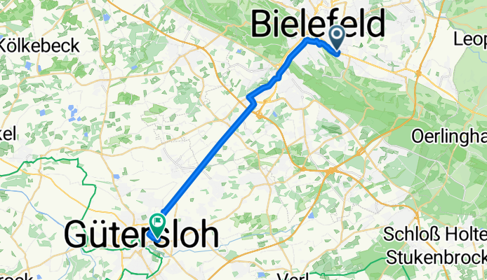 Detmolder Straße, Bielefeld nach Verler Straße, Gütersloh
